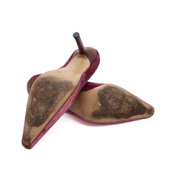 Gucci Vintage Purple Velvet Wood Heeled Pumps Size 8 - Picture 6 of 13